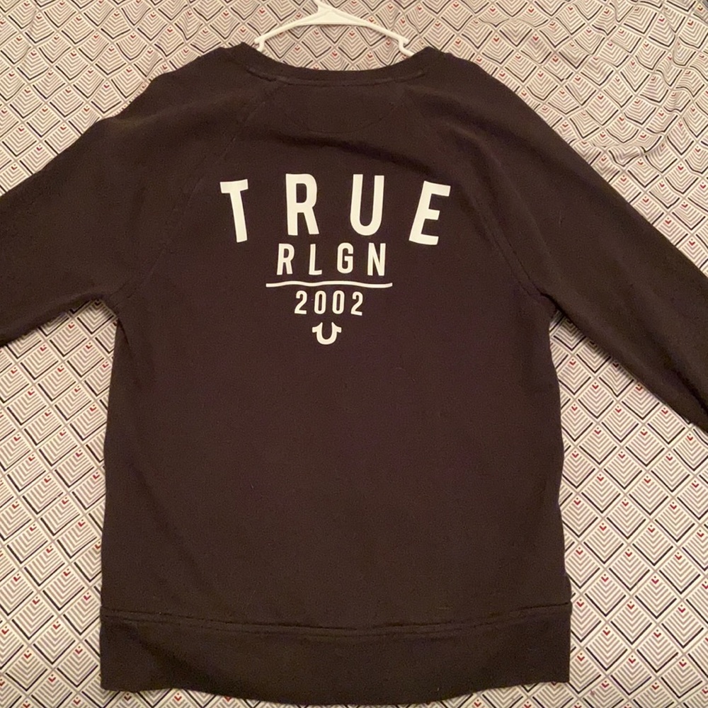 True religion sweater black/white size large. - Picture 1 of 6